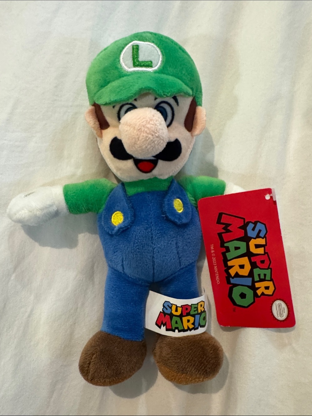 Nintendo Luigi Plush - Green, Blue, Brown and White Super Mario Figure